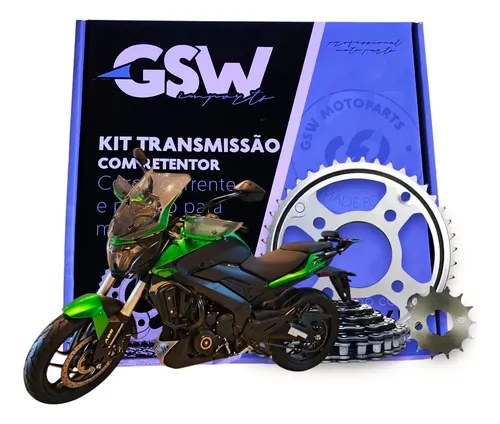 Kit Transmissão Bajaj Dominar 400 Com Retentor Reforçado